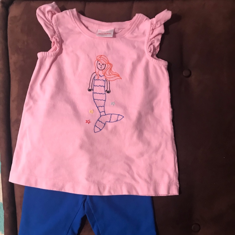 Hanna Andersson Mermaid Shirt and Matching Shorts